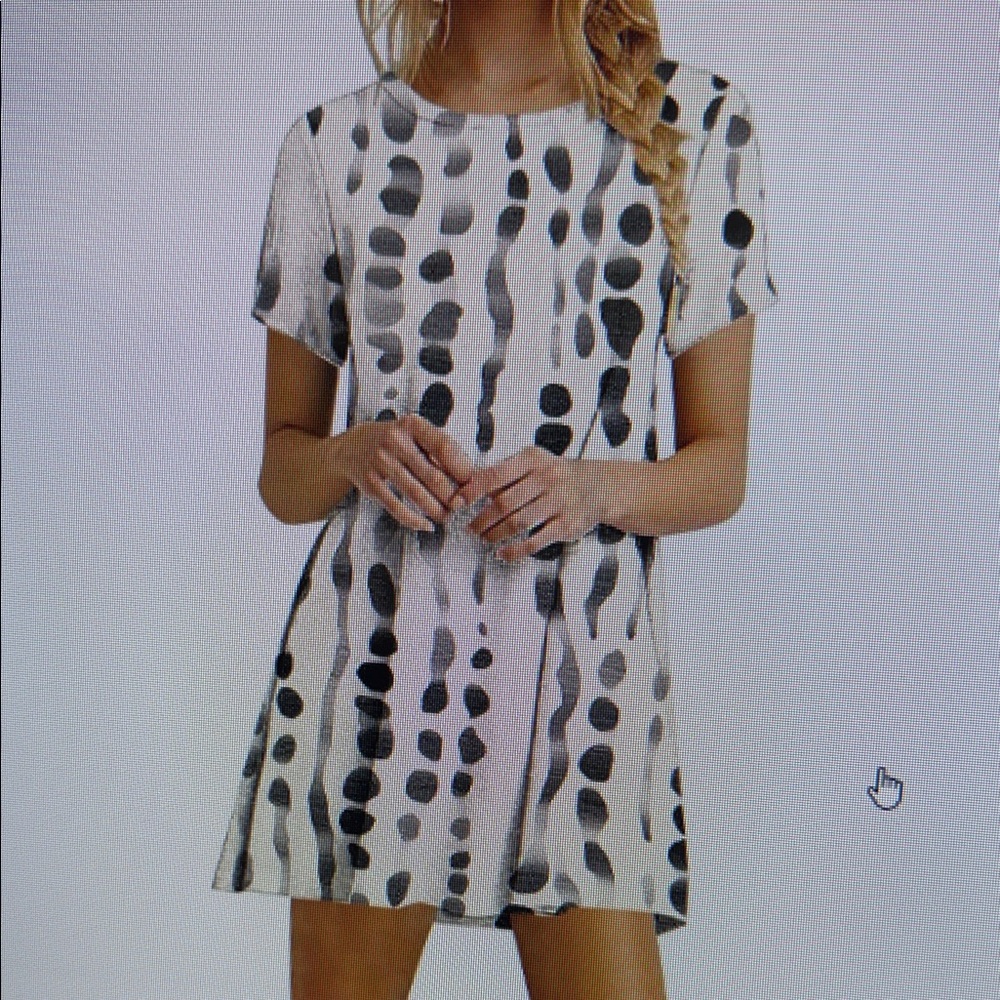 Polka Dot Short Sleeve Mini Dress